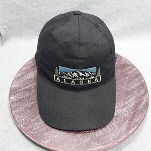 Alaska Embroidered Black Baseball Cap With Adjustable Snapback Closure